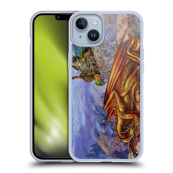 Myles Pinkney Mythical Dragonlands Soft Gel Case for Apple iPhone 14 Plus