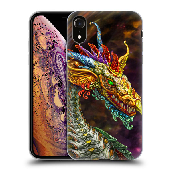 Myles Pinkney Mythical Silver Dragon Soft Gel Case for Apple iPhone XR