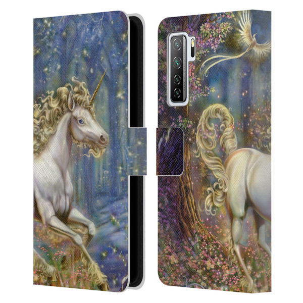 Myles Pinkney Mythical Unicorn Leather Book Wallet Case Cover For Huawei Nova 7 SE/P40 Lite 5G