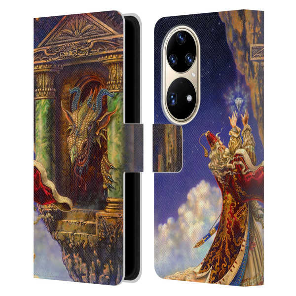 Myles Pinkney Mythical Dragon's Eye Leather Book Wallet Case Cover For Huawei P50 Pro