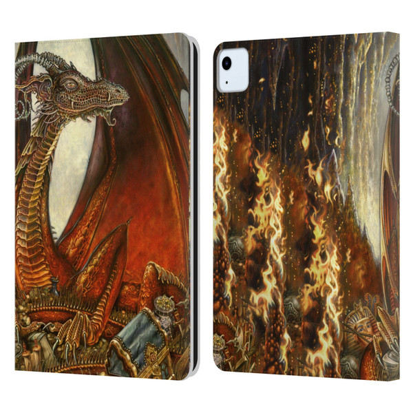 Myles Pinkney Mythical Treasure Dragon Leather Book Wallet Case Cover For Apple iPad Air 11 2020/2022/2024