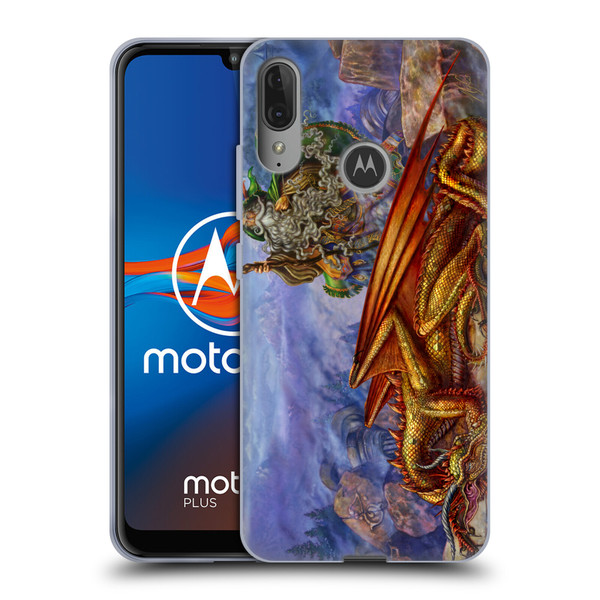 Myles Pinkney Mythical Dragonlands Soft Gel Case for Motorola Moto E6 Plus