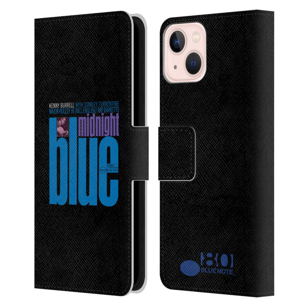 Blue Note Records Albums 2 Kenny Burell Midnight Blue Leather Book Wallet Case Cover For Apple iPhone 13