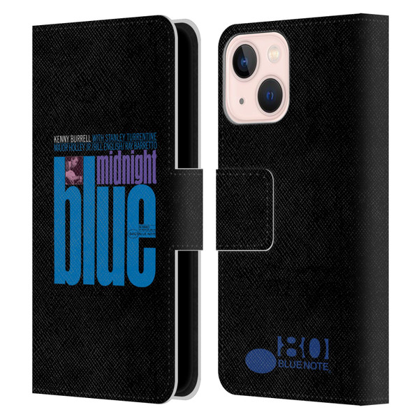 Blue Note Records Albums 2 Kenny Burell Midnight Blue Leather Book Wallet Case Cover For Apple iPhone 13 Mini