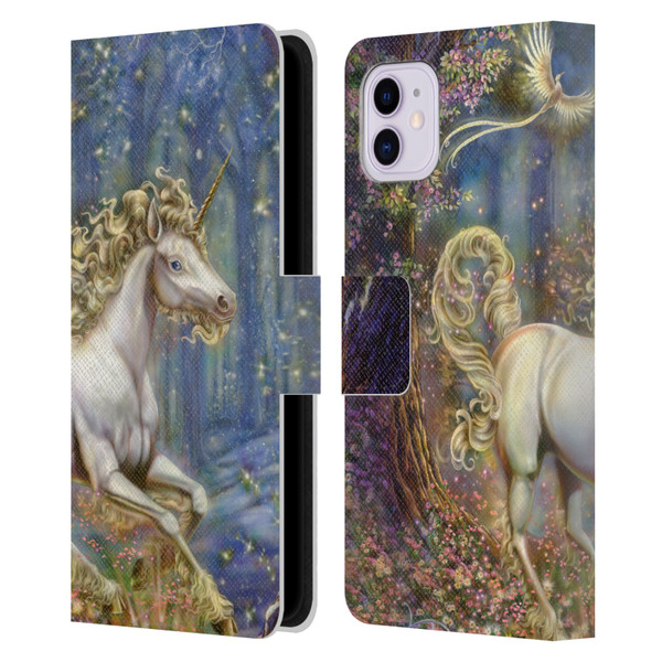 Myles Pinkney Mythical Unicorn Leather Book Wallet Case Cover For Apple iPhone 11