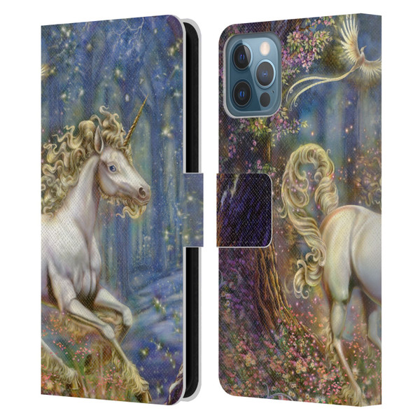 Myles Pinkney Mythical Unicorn Leather Book Wallet Case Cover For Apple iPhone 12 / iPhone 12 Pro