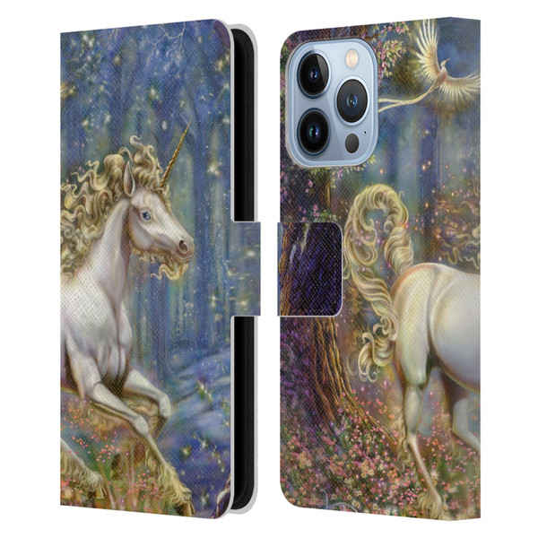 Myles Pinkney Mythical Unicorn Leather Book Wallet Case Cover For Apple iPhone 13 Pro