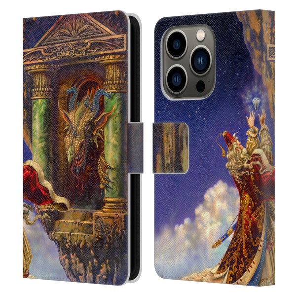Myles Pinkney Mythical Dragon's Eye Leather Book Wallet Case Cover For Apple iPhone 14 Pro
