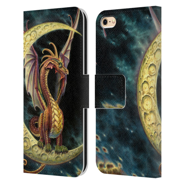 Myles Pinkney Mythical Moon Dragon Leather Book Wallet Case Cover For Apple iPhone 6 / iPhone 6s