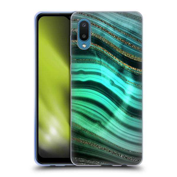UtArt Malachite Emerald Glitter Gradient Soft Gel Case for Samsung Galaxy A02/M02 (2021)
