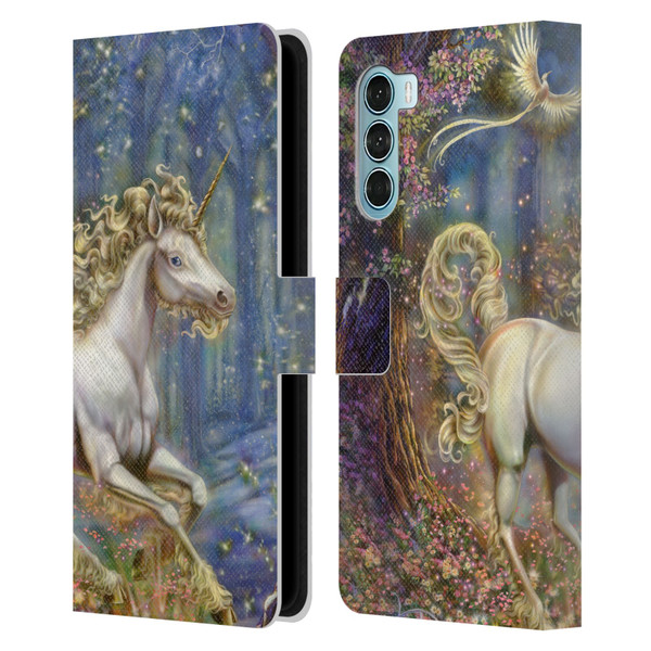 Myles Pinkney Mythical Unicorn Leather Book Wallet Case Cover For Motorola Edge S30 / Moto G200 5G