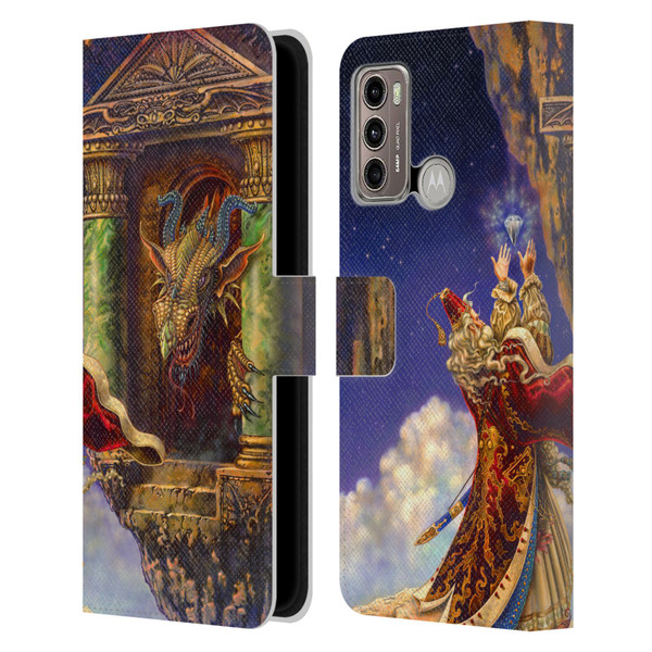 Myles Pinkney Mythical Dragon's Eye Leather Book Wallet Case Cover For Motorola Moto G60 / Moto G40 Fusion