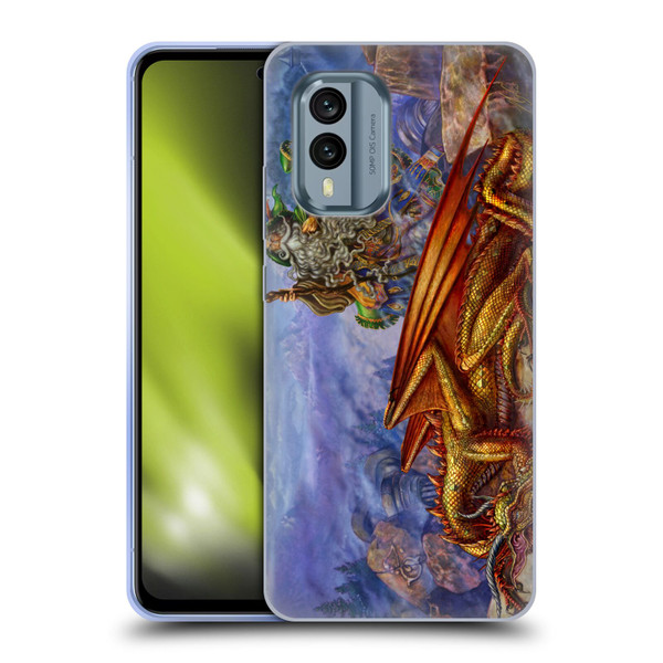 Myles Pinkney Mythical Dragonlands Soft Gel Case for Nokia X30