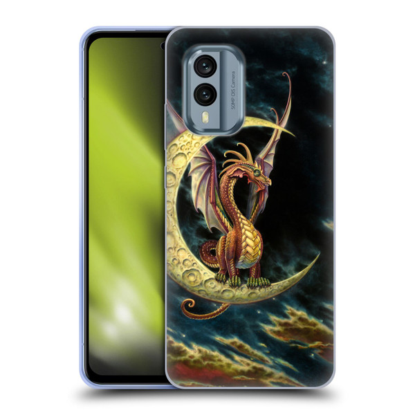Myles Pinkney Mythical Moon Dragon Soft Gel Case for Nokia X30
