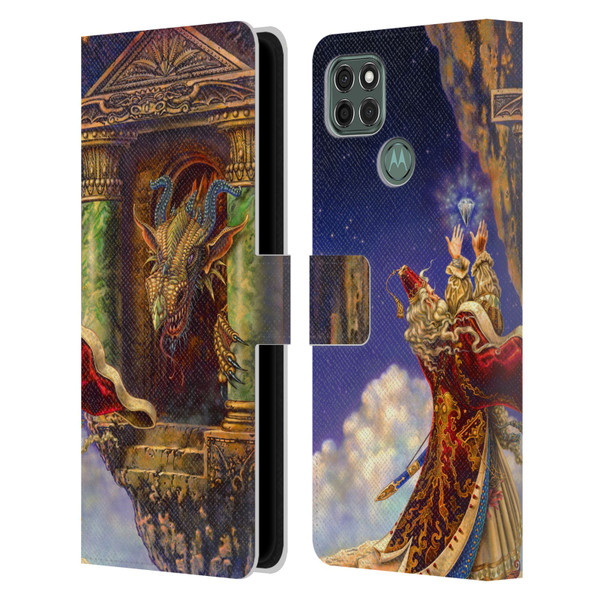 Myles Pinkney Mythical Dragon's Eye Leather Book Wallet Case Cover For Motorola Moto G9 Power