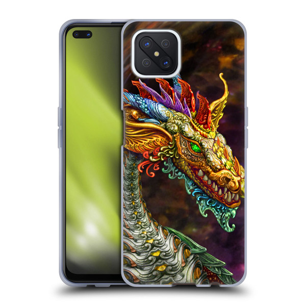 Myles Pinkney Mythical Silver Dragon Soft Gel Case for OPPO Reno4 Z 5G