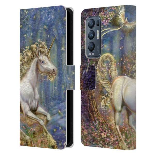 Myles Pinkney Mythical Unicorn Leather Book Wallet Case Cover For OPPO Find X3 Neo / Reno5 Pro+ 5G