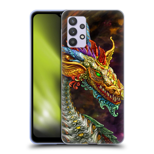 Myles Pinkney Mythical Silver Dragon Soft Gel Case for Samsung Galaxy A32 5G / M32 5G (2021)