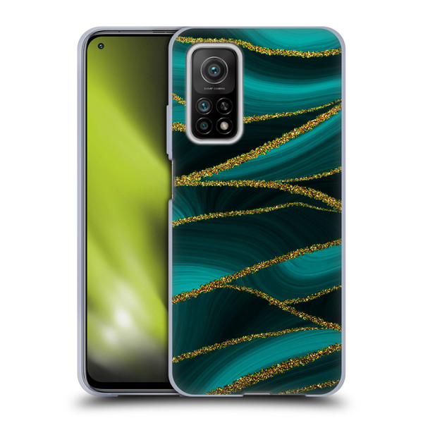 UtArt Malachite Emerald Turquoise Shimmers Soft Gel Case for Xiaomi Mi 10T 5G