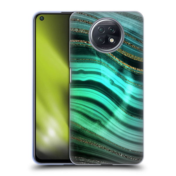 UtArt Malachite Emerald Glitter Gradient Soft Gel Case for Xiaomi Redmi Note 9T 5G