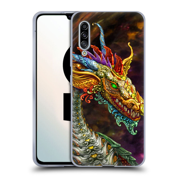 Myles Pinkney Mythical Silver Dragon Soft Gel Case for Samsung Galaxy A90 5G (2019)