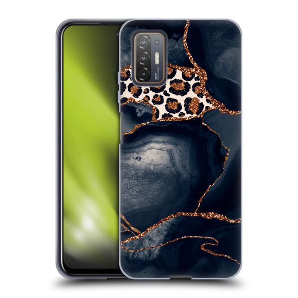 UtArt Wild Cat Marble Leopard Soft Gel Case for HTC Desire 21 Pro 5G