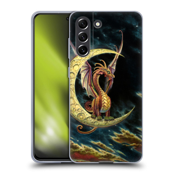 Myles Pinkney Mythical Moon Dragon Soft Gel Case for Samsung Galaxy S21 FE 5G