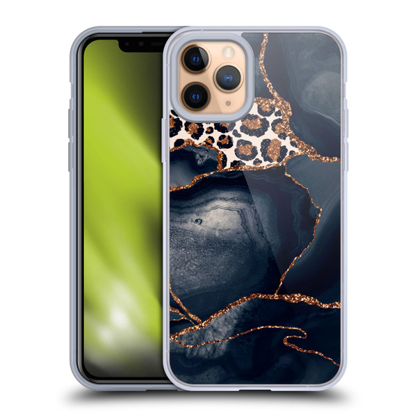 UtArt Wild Cat Marble Leopard Soft Gel Case for Apple iPhone 11 Pro