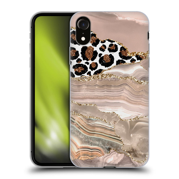 UtArt Wild Cat Marble Cheetah Waves Soft Gel Case for Apple iPhone XR