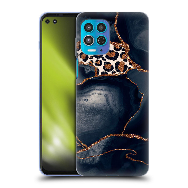 UtArt Wild Cat Marble Leopard Soft Gel Case for Motorola Moto G100