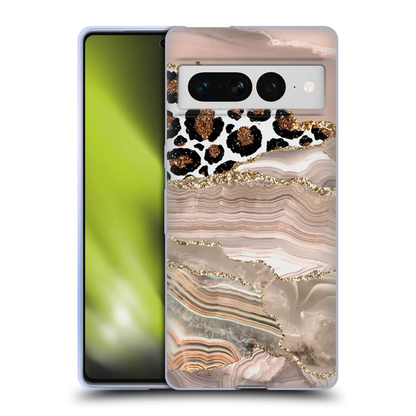 UtArt Wild Cat Marble Cheetah Waves Soft Gel Case for Google Pixel 7 Pro
