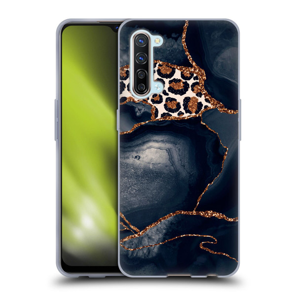 UtArt Wild Cat Marble Leopard Soft Gel Case for OPPO Find X2 Lite 5G