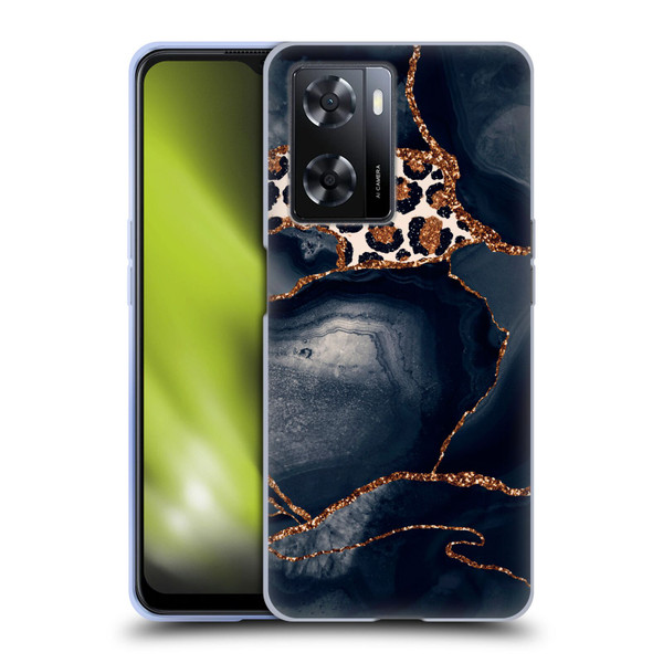 UtArt Wild Cat Marble Leopard Soft Gel Case for OPPO A57s