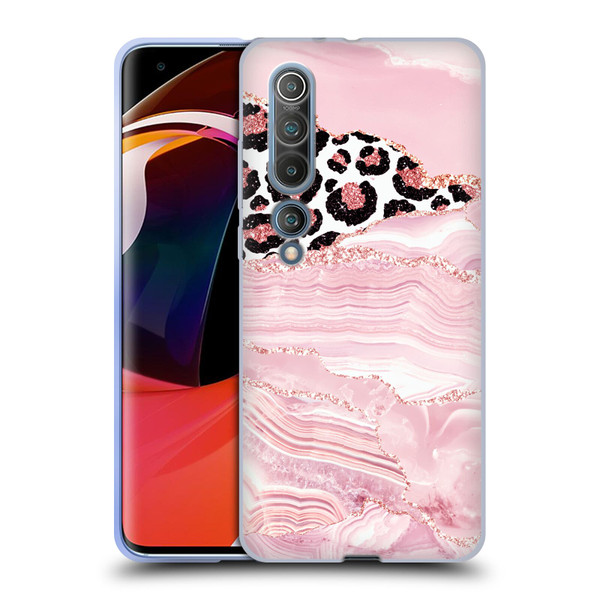 UtArt Wild Cat Marble Pink Glitter Soft Gel Case for Xiaomi Mi 10 5G / Mi 10 Pro 5G