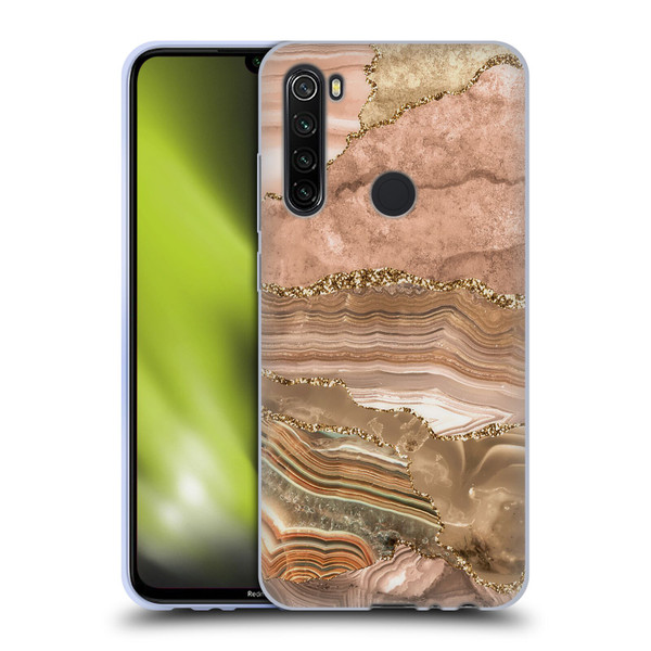 UtArt Wild Cat Marble Beige Gold Soft Gel Case for Xiaomi Redmi Note 8T
