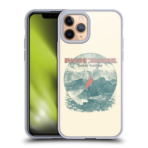 Imagine Dragons Key Art Flame Night Visions Soft Gel Case for Apple iPhone 11 Pro