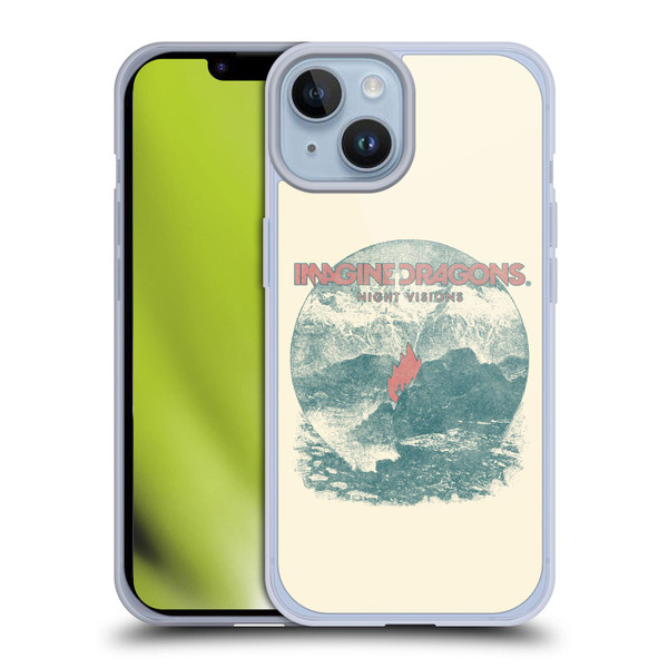 Imagine Dragons Key Art Flame Night Visions Soft Gel Case for Apple iPhone 14