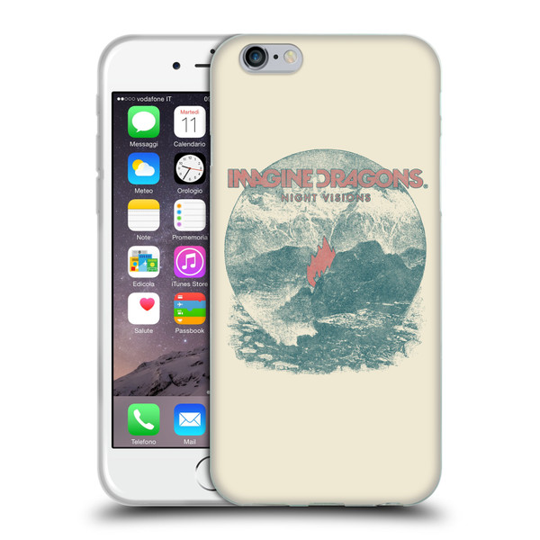 Imagine Dragons Key Art Flame Night Visions Soft Gel Case for Apple iPhone 6 / iPhone 6s