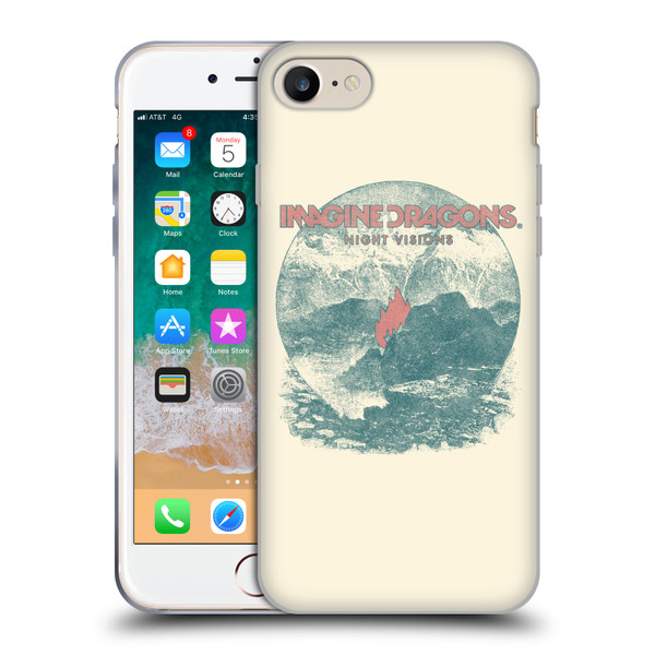 Imagine Dragons Key Art Flame Night Visions Soft Gel Case for Apple iPhone 7 / 8 / SE 2020 & 2022