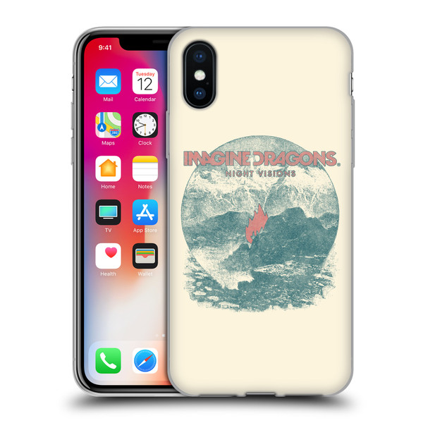 Imagine Dragons Key Art Flame Night Visions Soft Gel Case for Apple iPhone X / iPhone XS