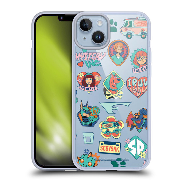Scoob! Scooby-Doo Movie Graphics Retro Icons Soft Gel Case for Apple iPhone 14 Plus
