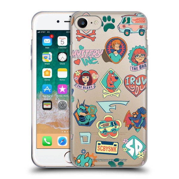 Scoob! Scooby-Doo Movie Graphics Retro Icons Soft Gel Case for Apple iPhone 7 / 8 / SE 2020 & 2022