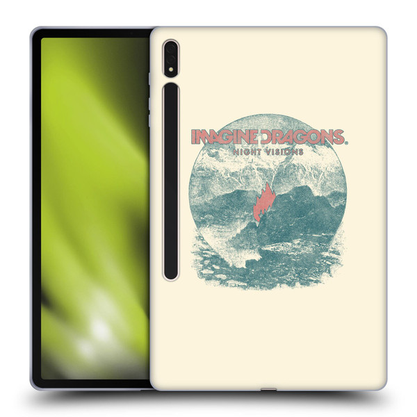 Imagine Dragons Key Art Flame Night Visions Soft Gel Case for Samsung Galaxy Tab S8 Plus