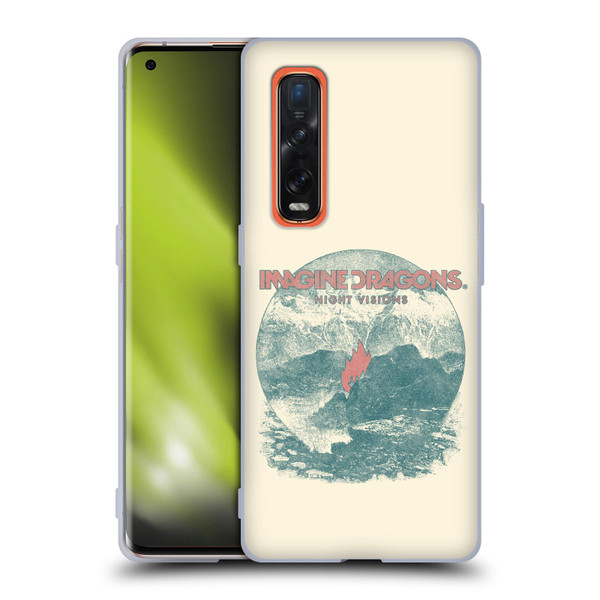 Imagine Dragons Key Art Flame Night Visions Soft Gel Case for OPPO Find X2 Pro 5G