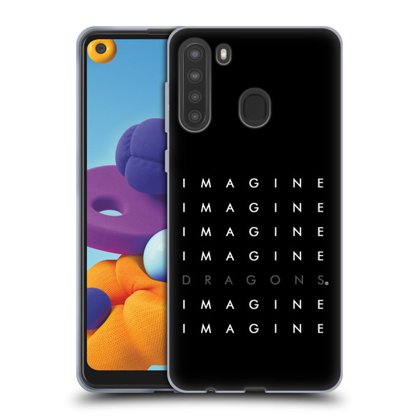 Imagine Dragons Key Art Logo Repeat Soft Gel Case for Samsung Galaxy A21 (2020)
