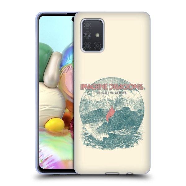 Imagine Dragons Key Art Flame Night Visions Soft Gel Case for Samsung Galaxy A71 (2019)