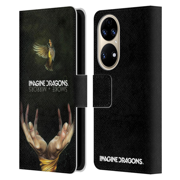 Imagine Dragons Key Art Smoke And Mirrors Leather Book Wallet Case Cover For Huawei P50