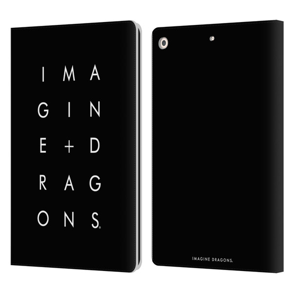 Imagine Dragons Key Art Stacked Logo Leather Book Wallet Case Cover For Apple iPad 10.2 2019/2020/2021