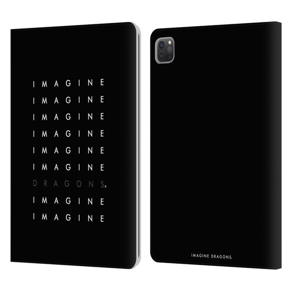 Imagine Dragons Key Art Logo Repeat Leather Book Wallet Case Cover For Apple iPad Pro 11 2020 / 2021 / 2022