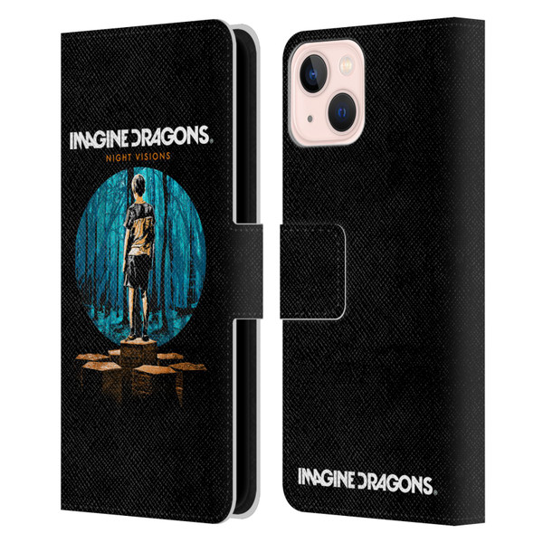 Imagine Dragons Key Art Night Visions Painted Leather Book Wallet Case Cover For Apple iPhone 13